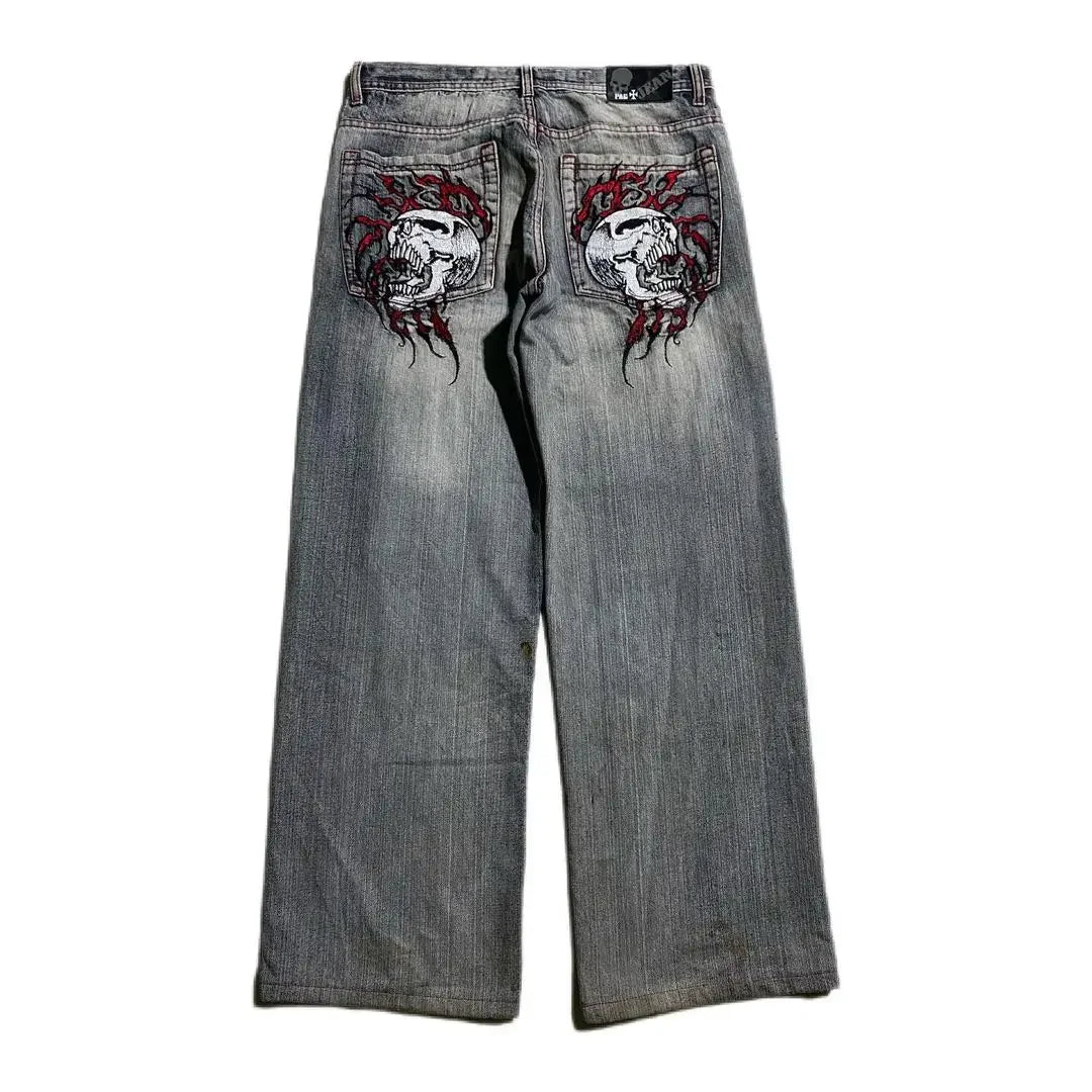 Skull Print Jeans