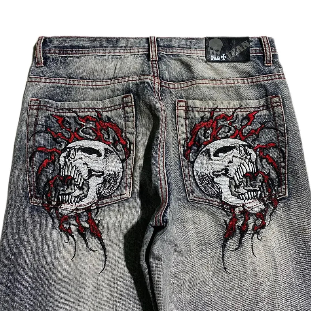 Skull Print Jeans